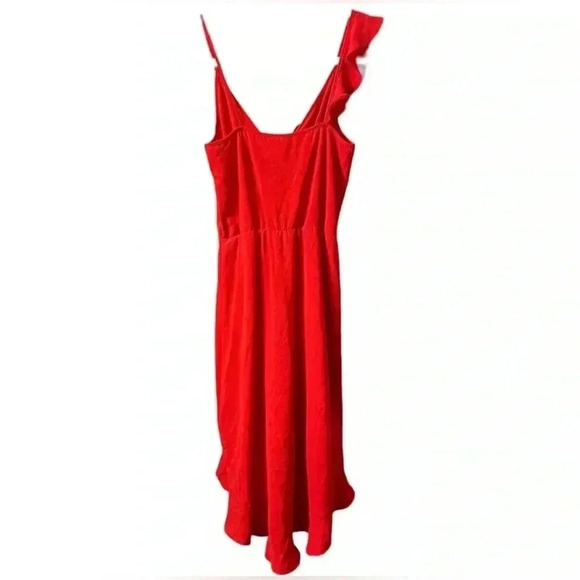 H&M DIVIDED RED RUFFLE DRESS WOMEN'S SIZE 2 - Picture 9 of 9